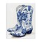 Stupell Industries Blue Chinoiserie Cowboy Boots Canvas, design by Heidi Kuntz